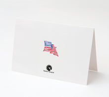 Load image into Gallery viewer, American Flag, Veteran's Day, Memorial Day, Military Appreciation Thank You Cards w/ White Envelopes, (25 Count), Made in the U.S.A.