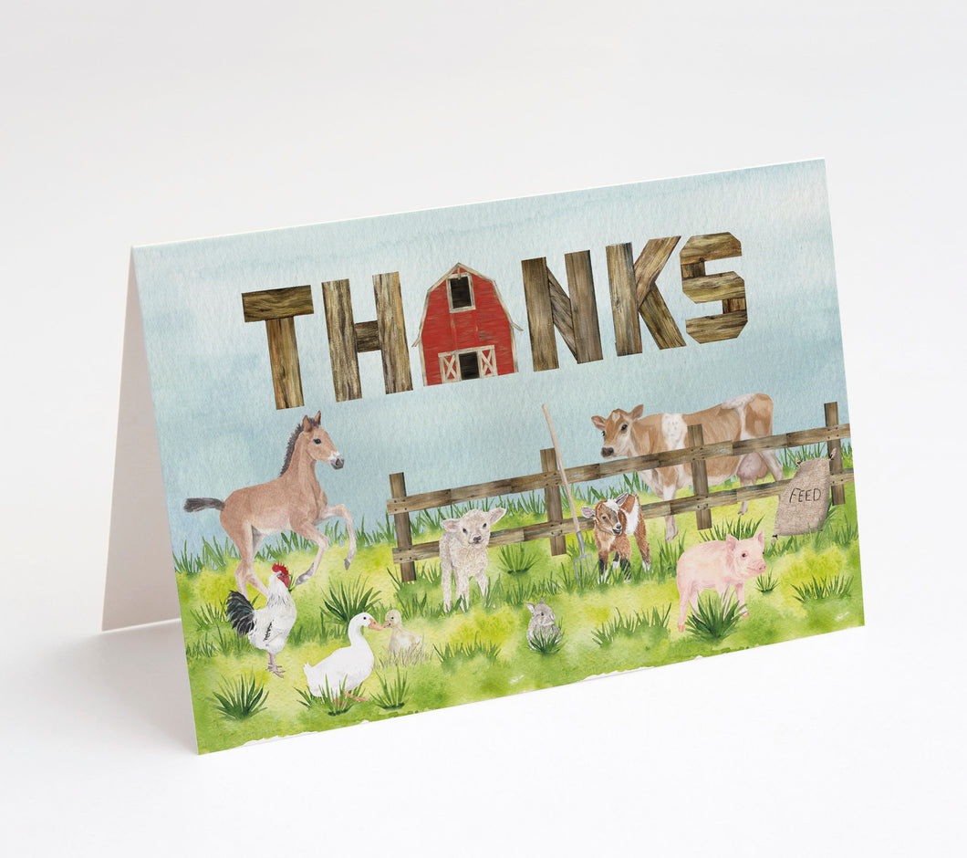 Barnyard 4H Thank You Cards w/ White Envelopes (25 Count)