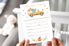 Load image into Gallery viewer, Little Pumpkin Baby Shower Invitations w/ White Envelopes (25 Count)

