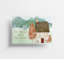 Load image into Gallery viewer, Change of Address Postcards - We&#39;ve Moved To The Mountains Cards (50 Count)
