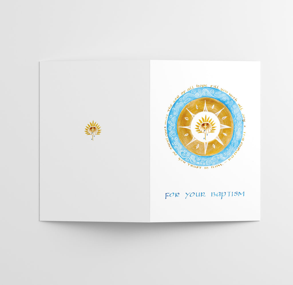 Baby Boy Christian Faith Milestone Greeting Card, 5"x7" Folded Card w/Envelope, Made in the USA