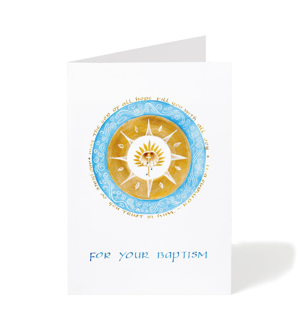 Baby Boy Christian Faith Milestone Greeting Card, 5"x7" Folded Card w/Envelope, Made in the USA