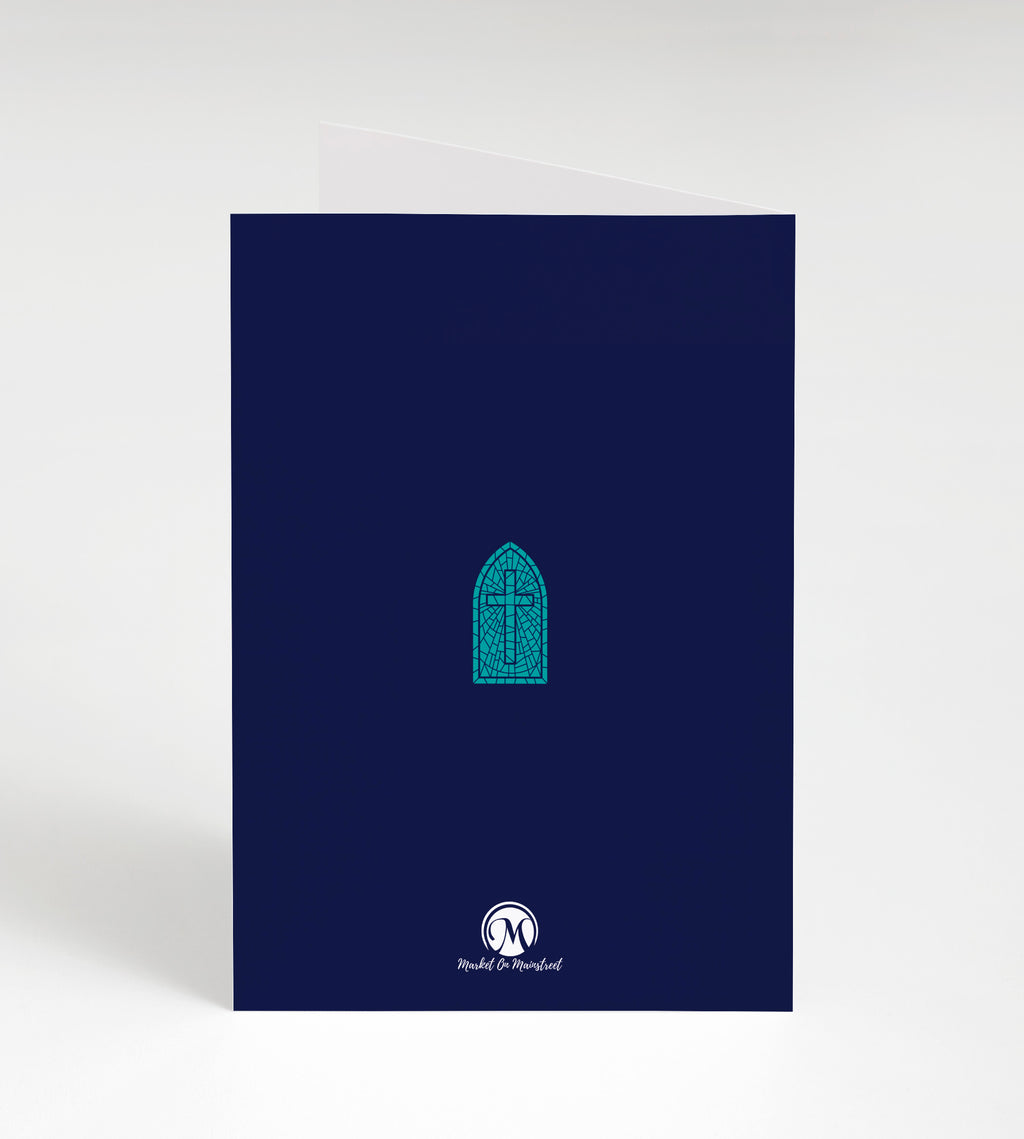 Stained Glass Priest Ordination Card, 5x7, Single Card w/ Premium Envelope