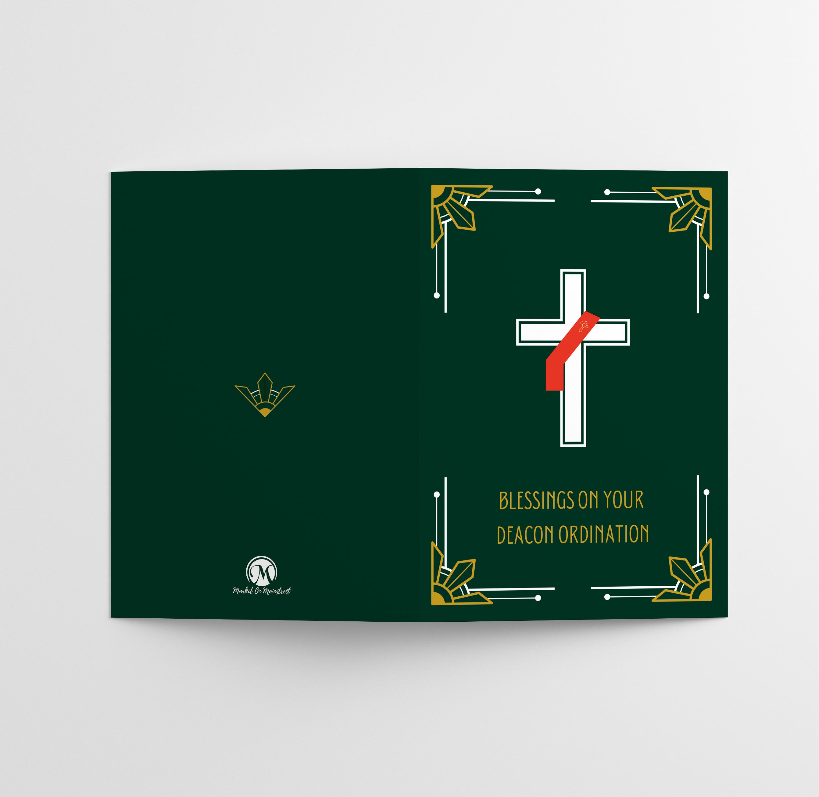 Deacon Ordination Card, 5x7, Single Card w/ Premium Envelope