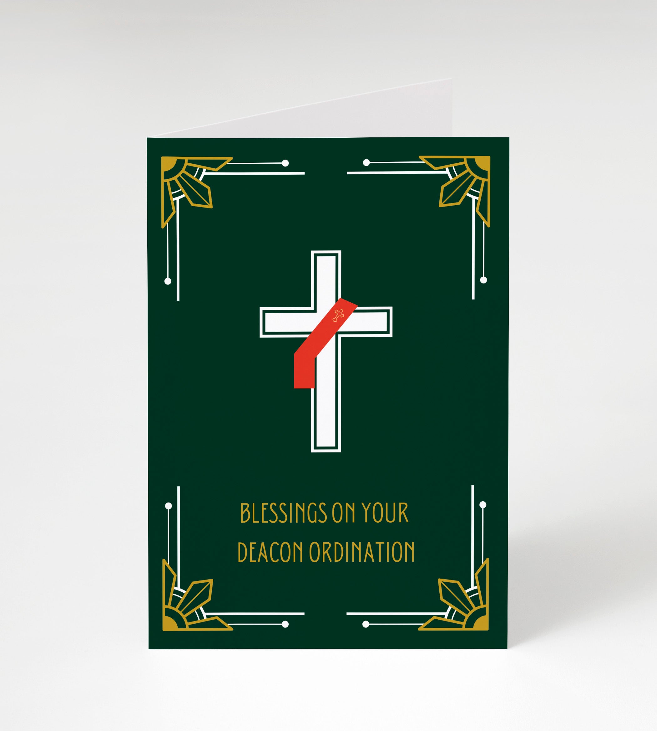Deacon Ordination Card, 5x7, Single Card w/ Premium Envelope