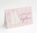 Sweet Pink Goddaughter Christian Baptism Greeting Card, 5"x7" Greeting Card w/Envelope, Made in the USA