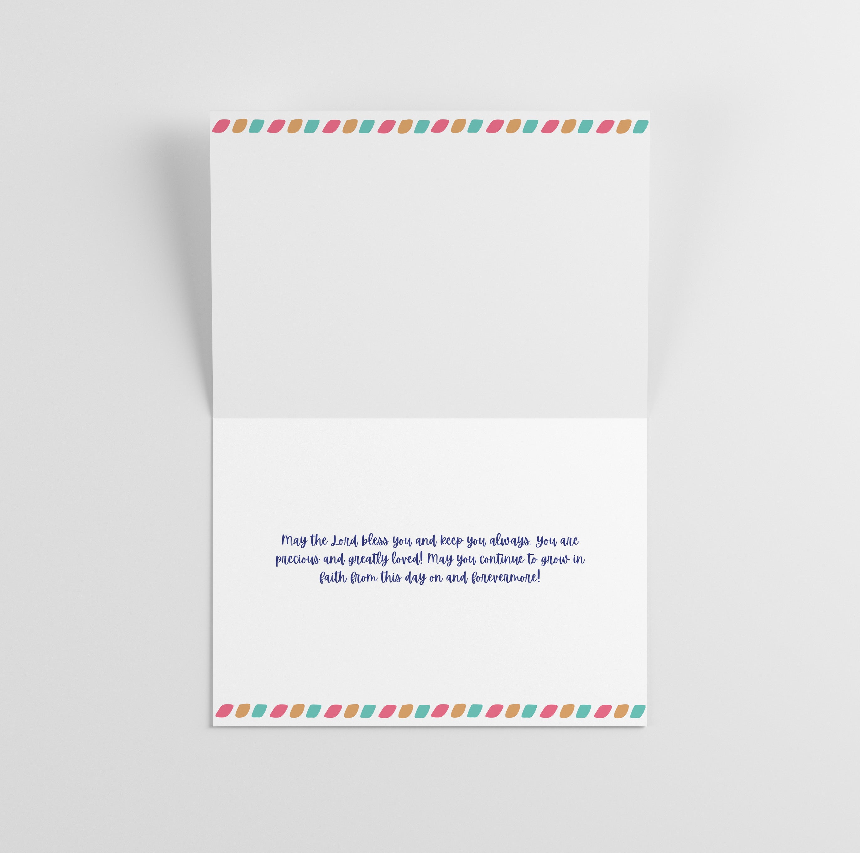 Stained Glass Granddaughter First Communion Christian Greeting Card, 5"x7" Greeting Card w/Envelope, Made in the USA