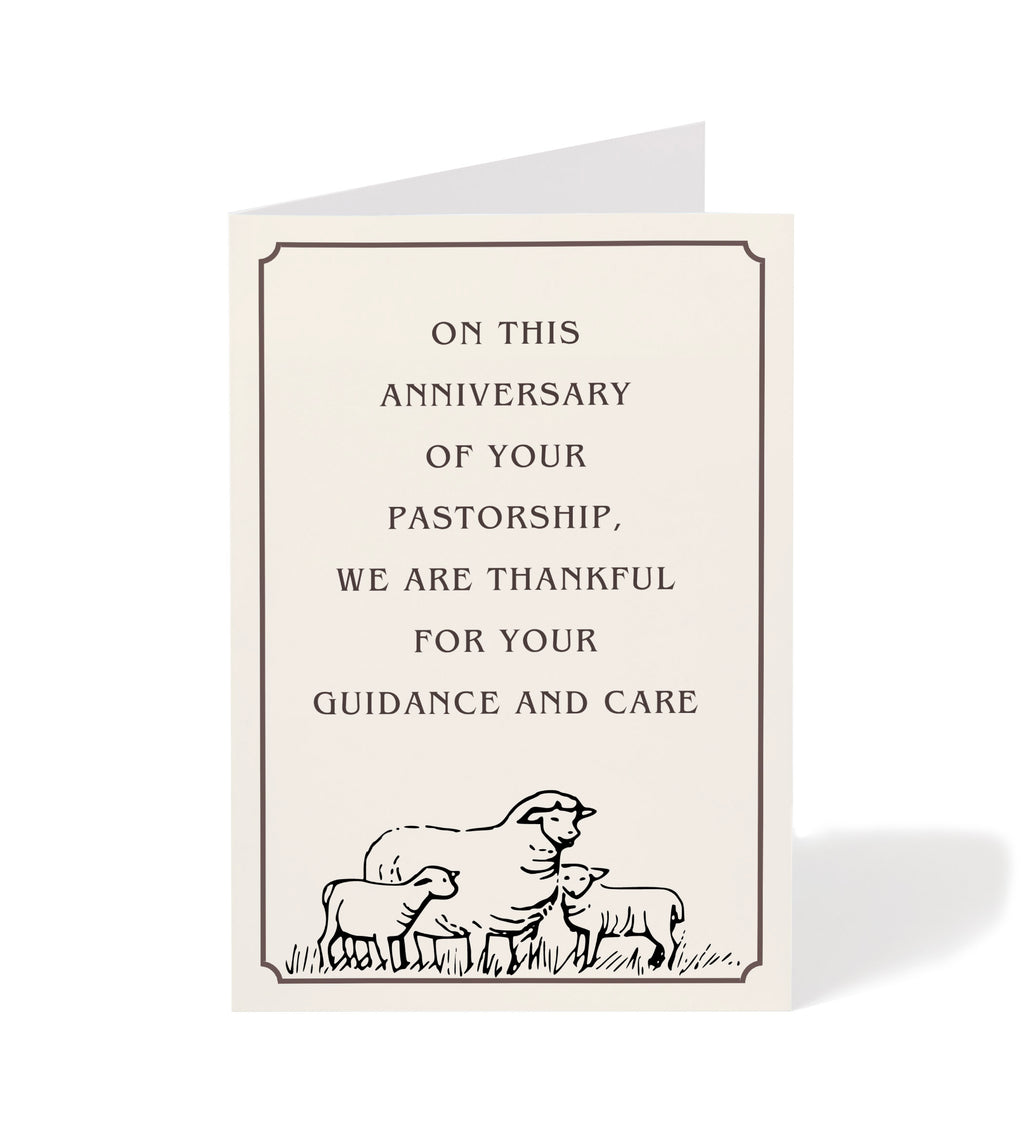 Pastors Anniversary Card - Single 5x7 Card with Envelope