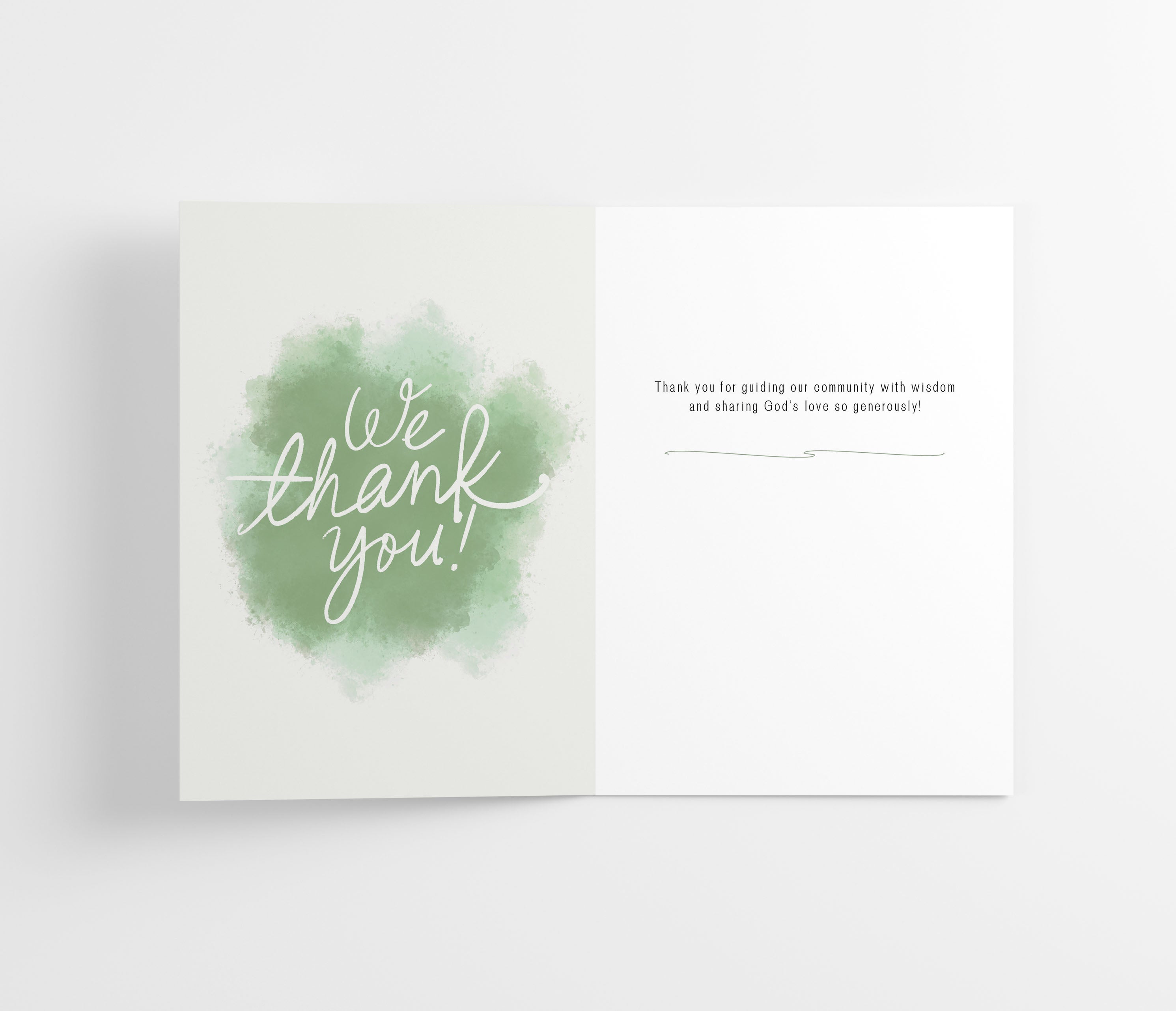 Pastor Appreciation Card - Floral Cross - Single 5x7 Card with Envelope