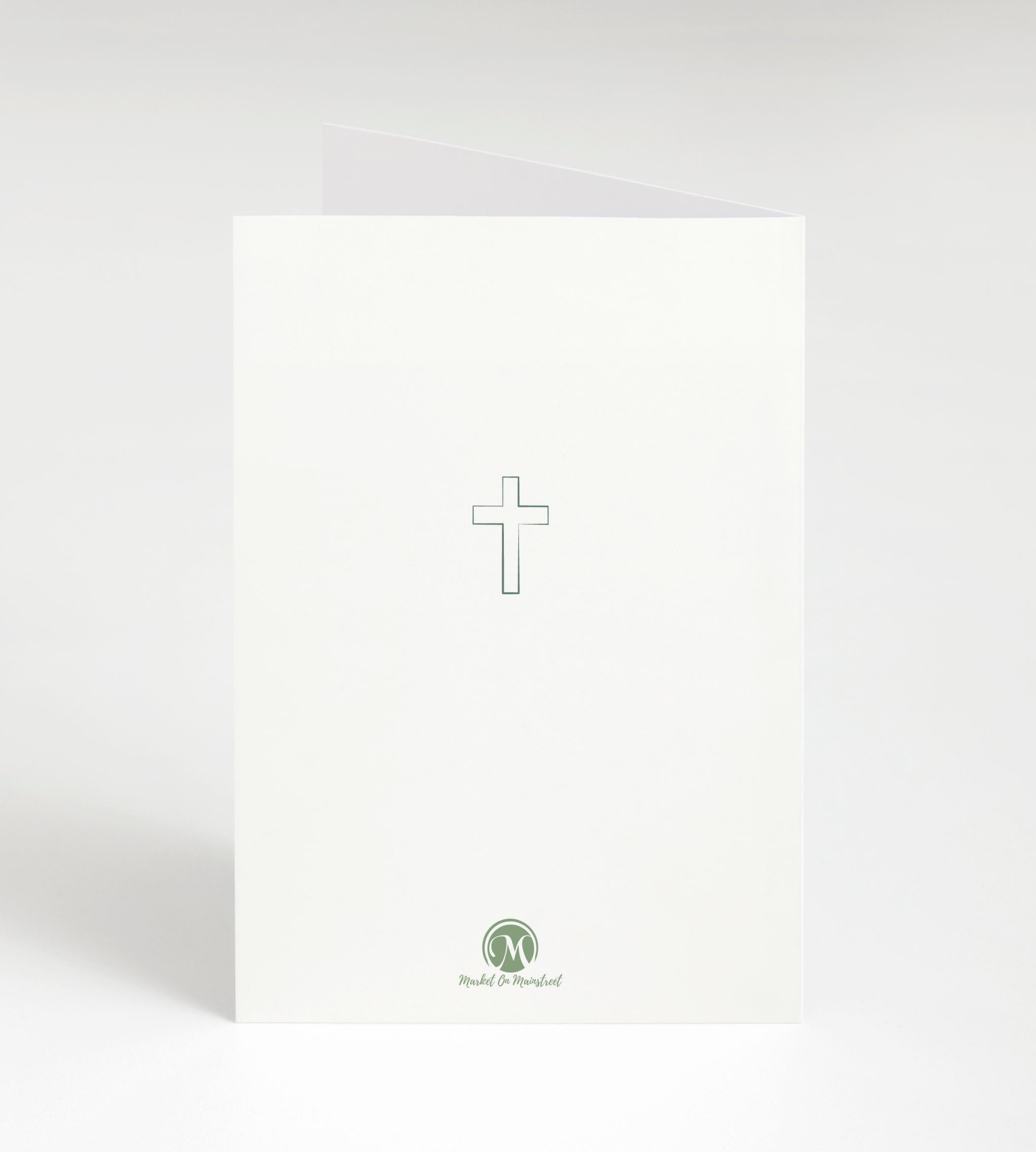 Pastor Appreciation Card - Floral Cross - Single 5x7 Card with Envelope