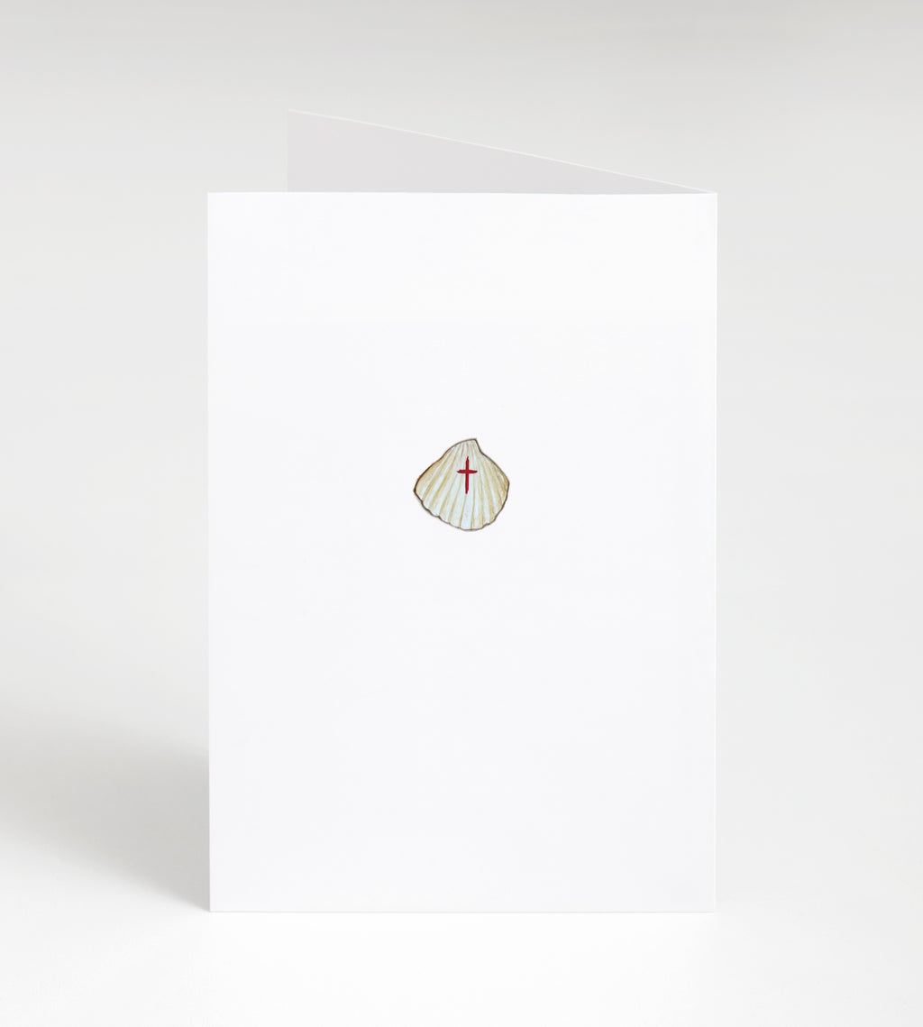 Shell Baptism Christian Faith Milestone Greeting Card, 5"x7" Folded Card w/Envelope, Made in the USA