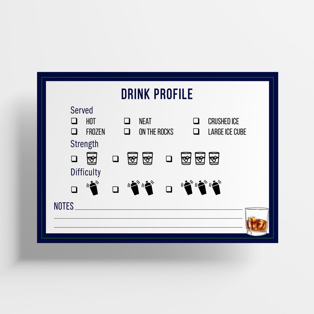 Cocktail Recipe Cards (50 Count)