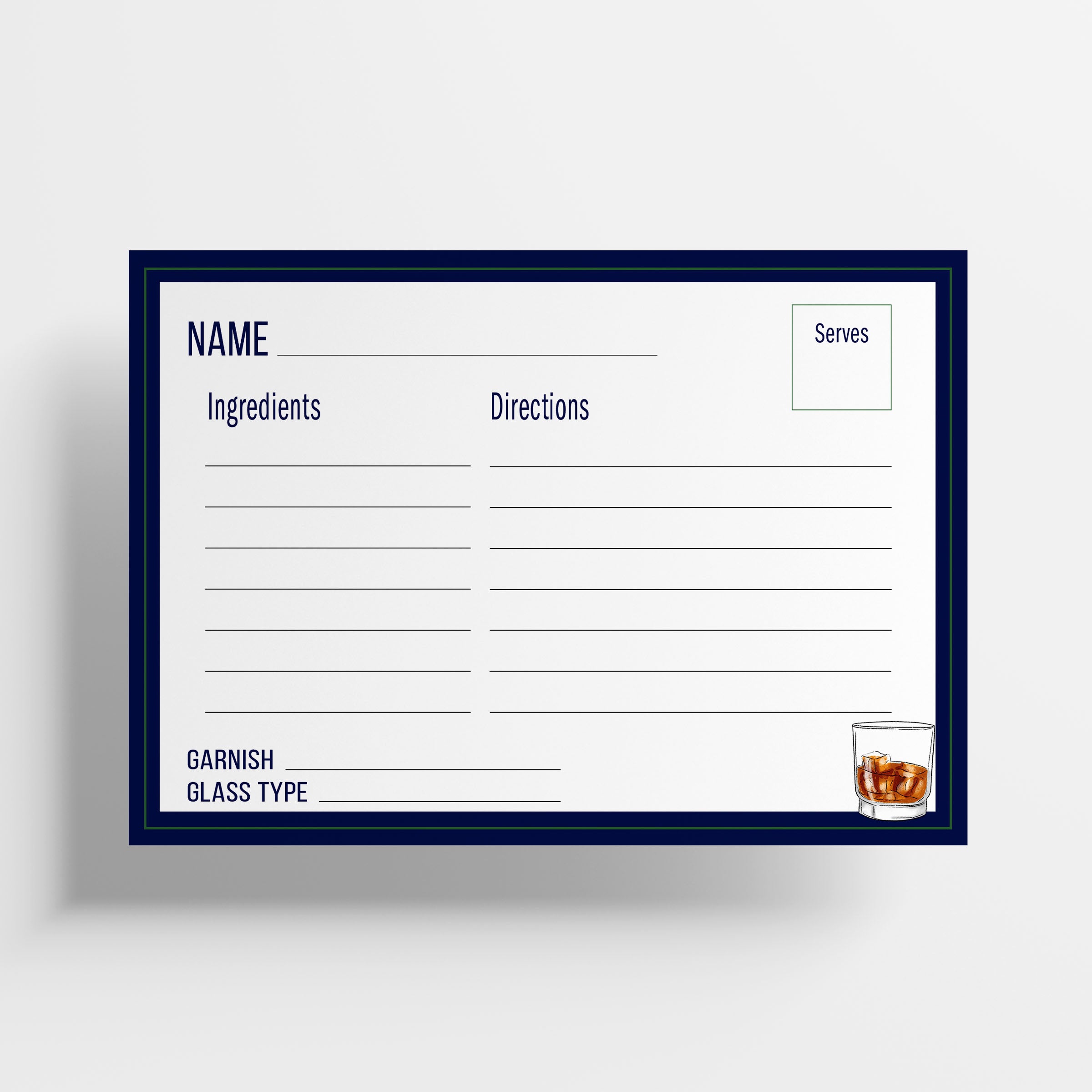 Cocktail Recipe Cards (50 Count)