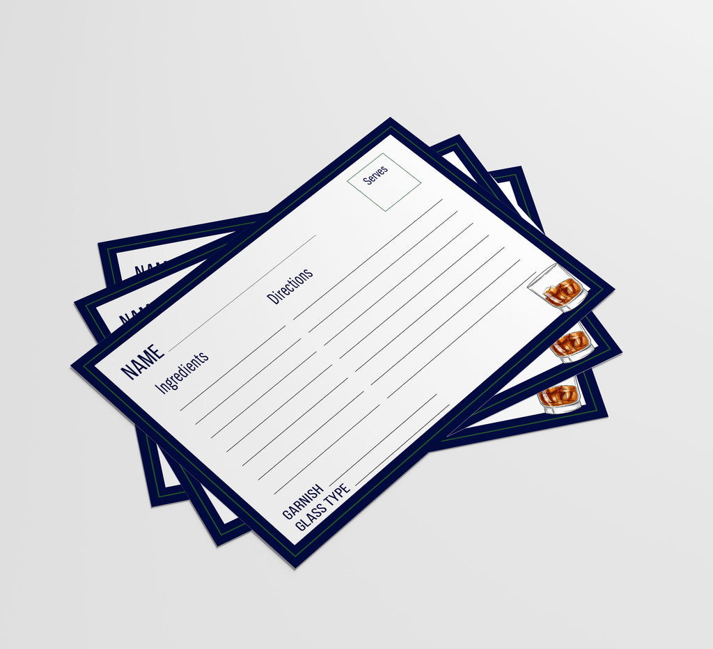 Cocktail Recipe Cards (50 Count)
