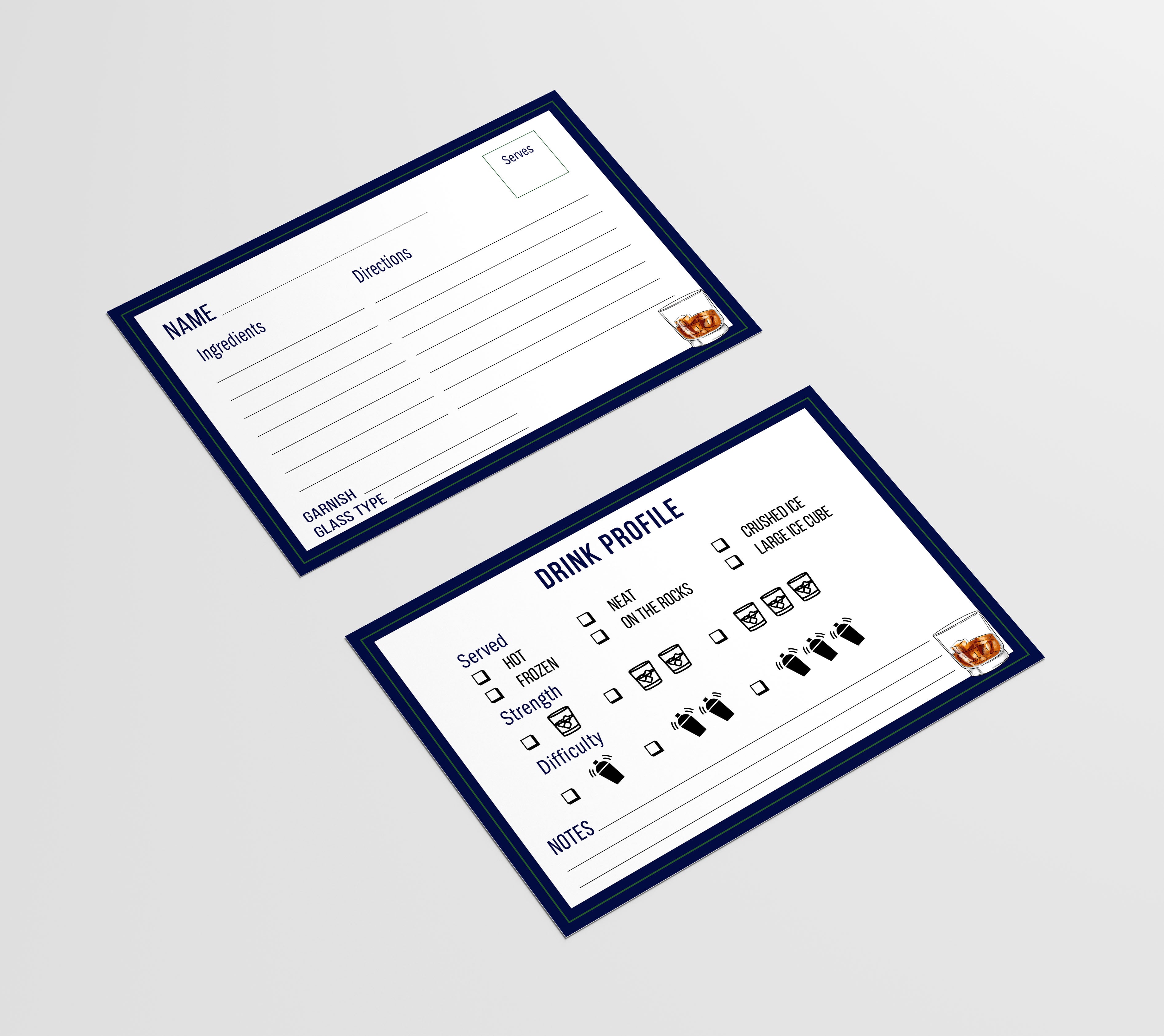 Cocktail Recipe Cards (50 Count)