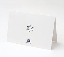 Load image into Gallery viewer, Blue Floral Mazel Tov Cards w/ White Envelopes, 25 Count, Made in the USA
