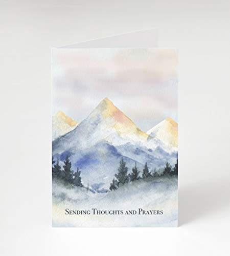 Watercolor Christian Sympathy Cards with Envelopes (25 Count)