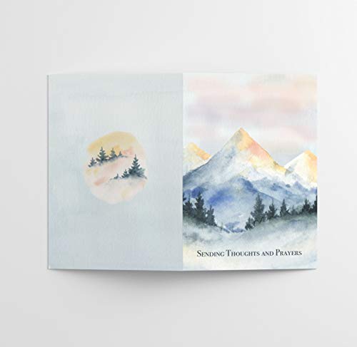 Watercolor Christian Sympathy Cards with Envelopes (25 Count)