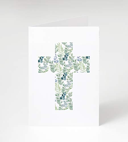 Watercolor Cross Cards for Thank You, Encouragement, Prayer or Just Because (25 Count)