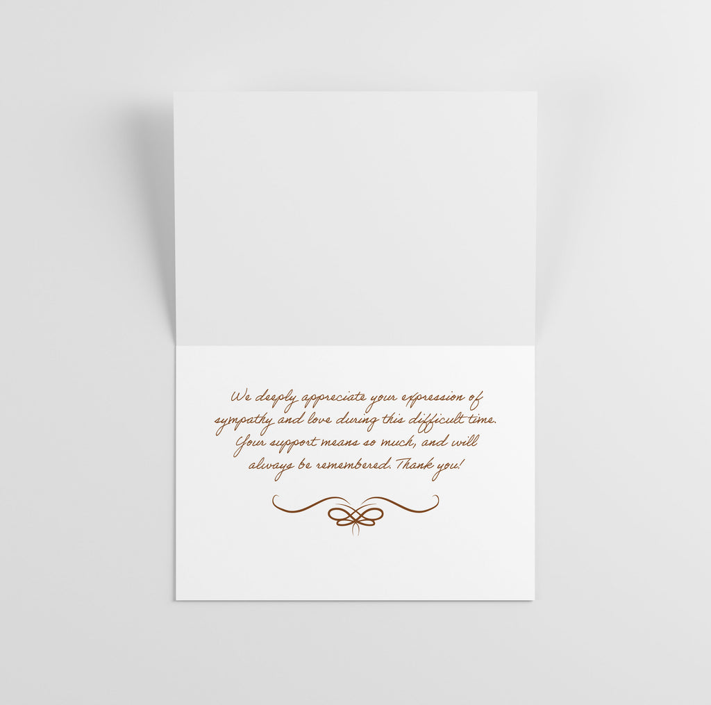 Sympathy/Funeral Thank You Cards - Autumn Lake w/ Envelopes (25 Count)