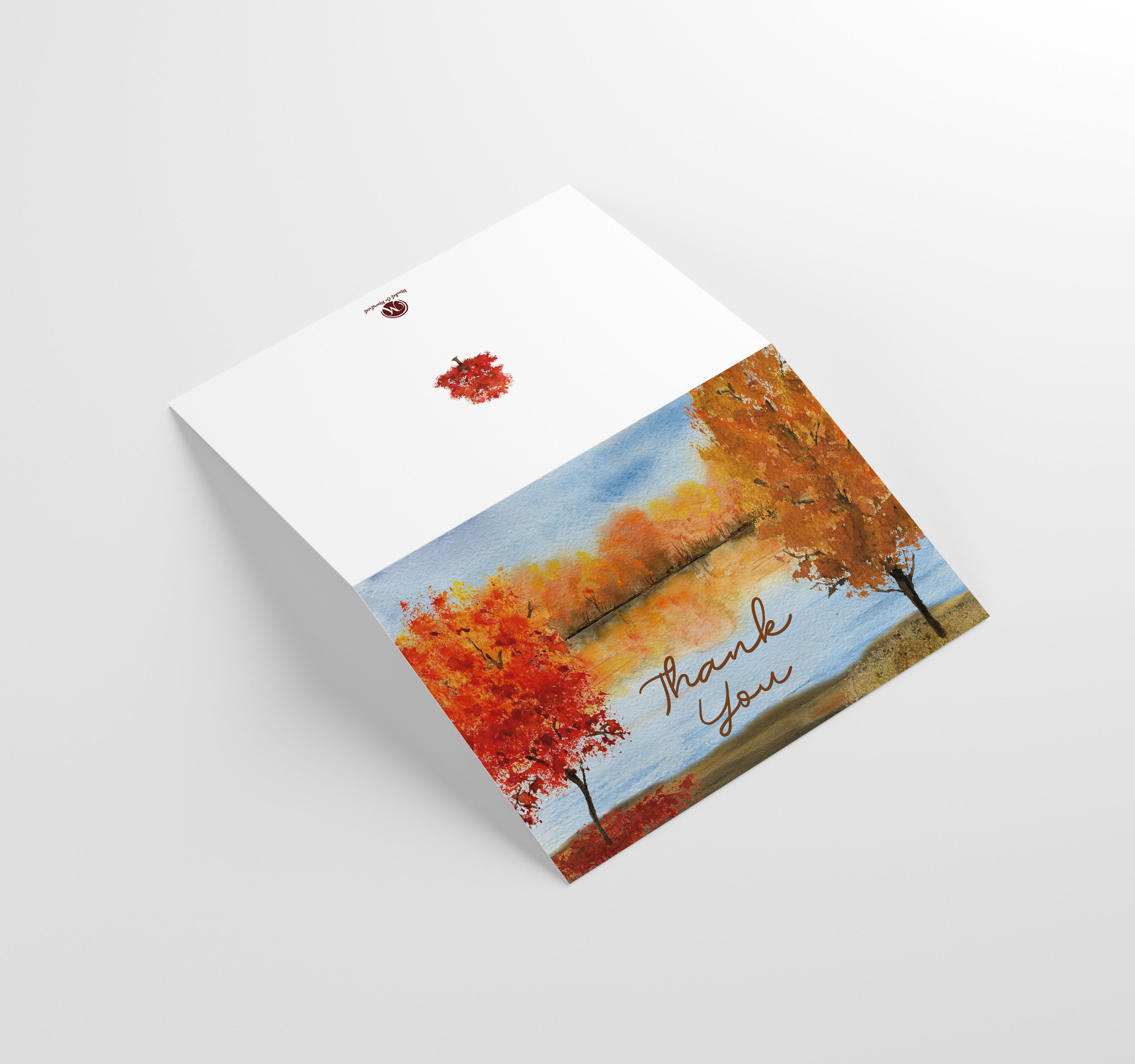 Sympathy/Funeral Thank You Cards - Autumn Lake w/ Envelopes (25 Count)