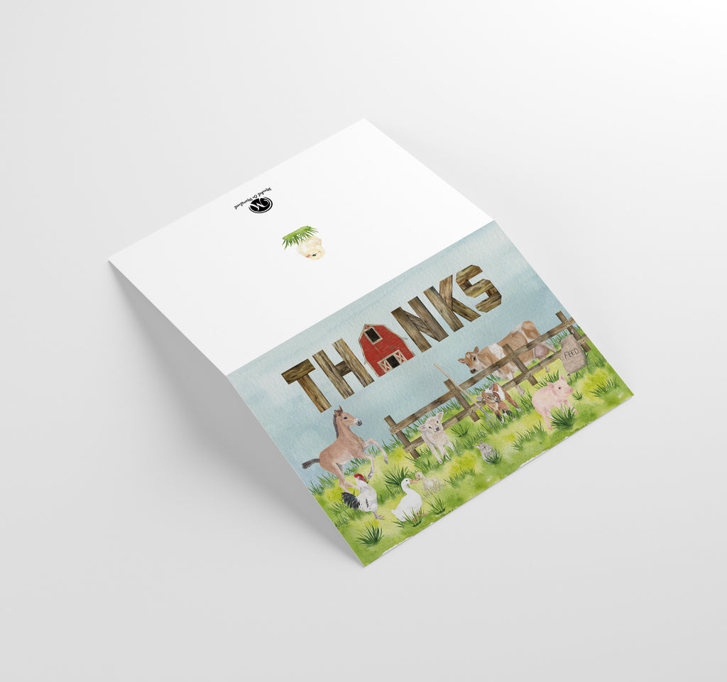 Barnyard 4H Thank You Cards w/ White Envelopes (25 Count)
