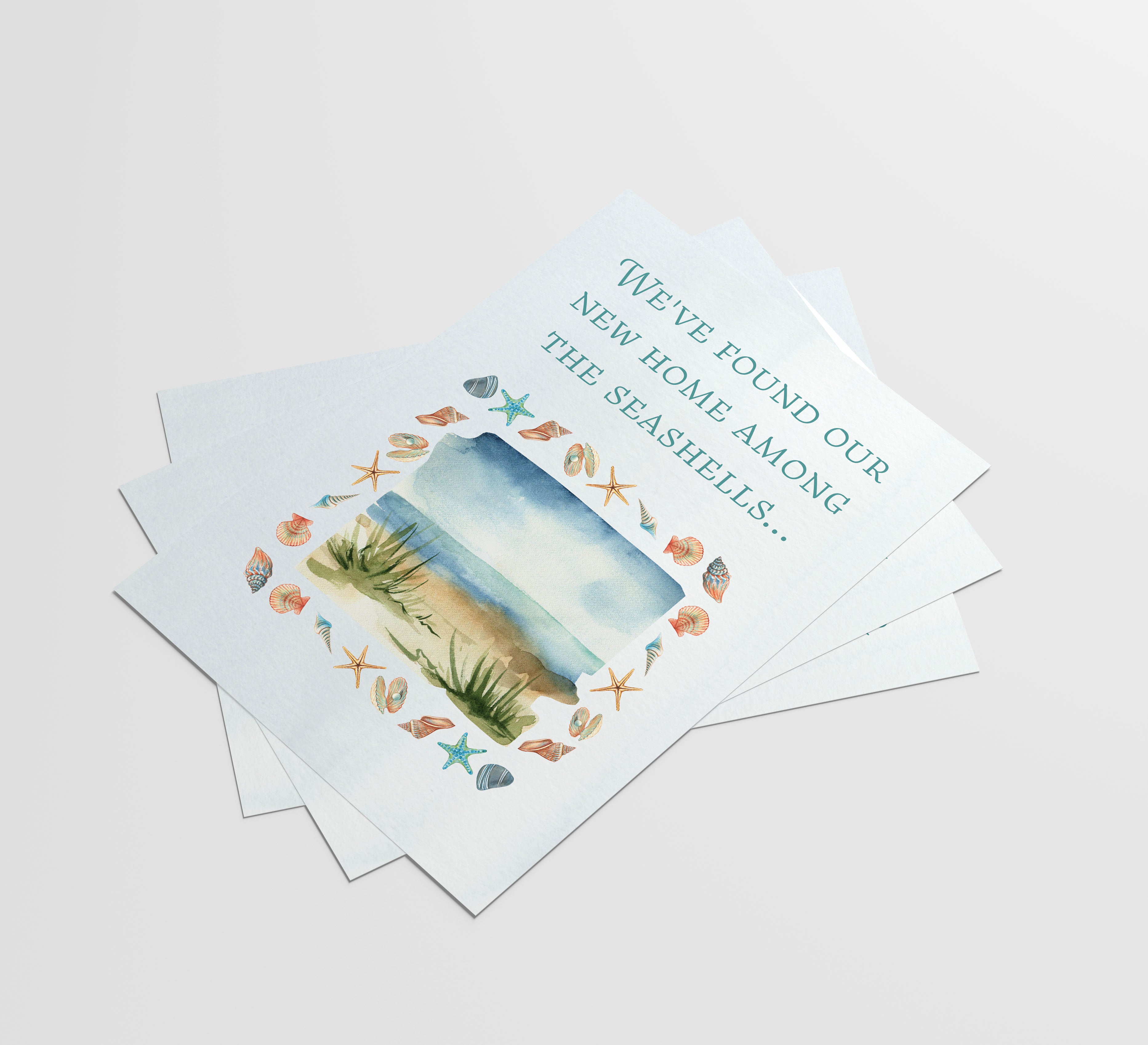 Change of Address Postcards - We've Moved To The Beach Cards (50 Count)