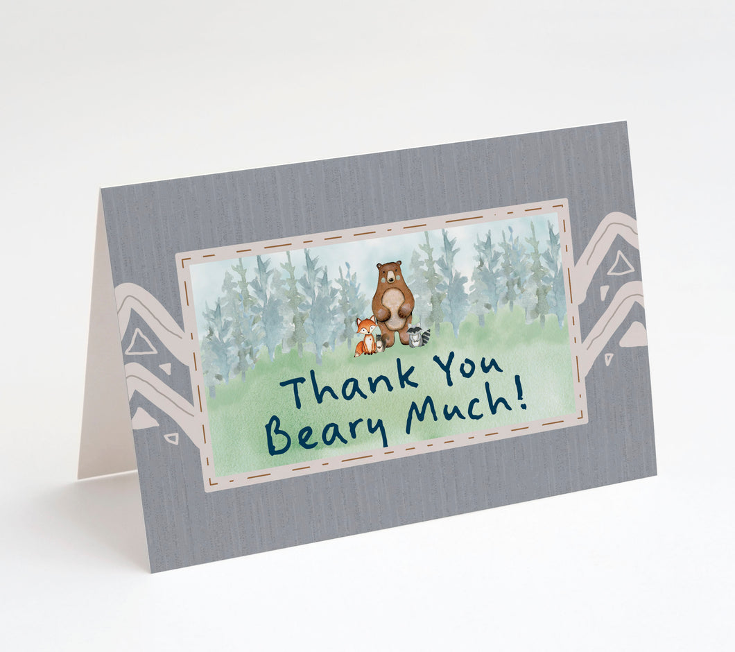 Bearly Wait Baby Shower Thank You Cards w/ White Envelopes (25 Count)