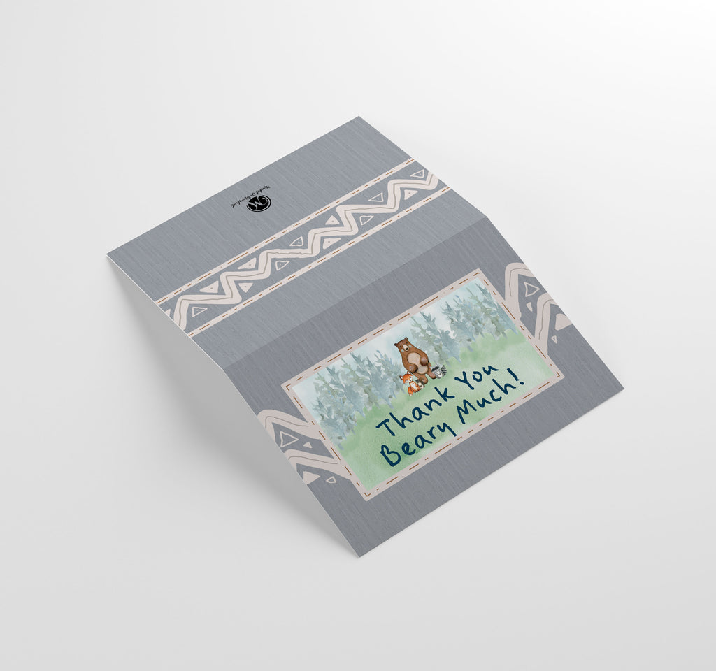 Bearly Wait Baby Shower Thank You Cards w/ White Envelopes (25 Count)