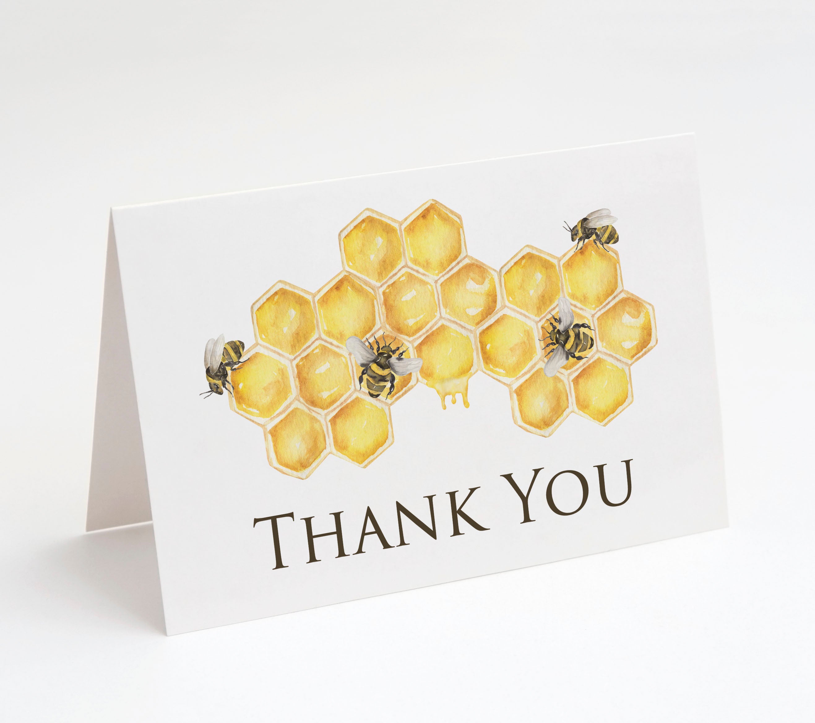 Bumble Bee Thank You Cards w/ White Envelopes, Blank Inside, 25 Count, Made in the U.S.A
