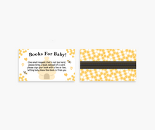 Load image into Gallery viewer, Bumble Bee Books For Baby and Diaper Raffle Invitation Inserts (100 Count)
