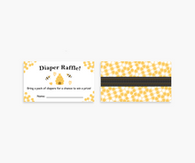 Load image into Gallery viewer, Bumble Bee Books For Baby and Diaper Raffle Invitation Inserts (100 Count)
