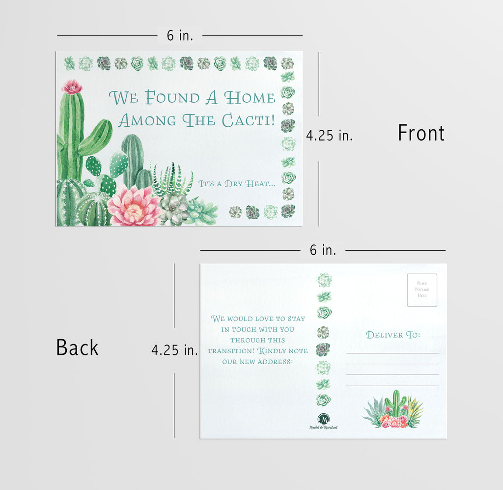 Change of Address Postcards - We've Moved To The Desert Cards (50 Count)