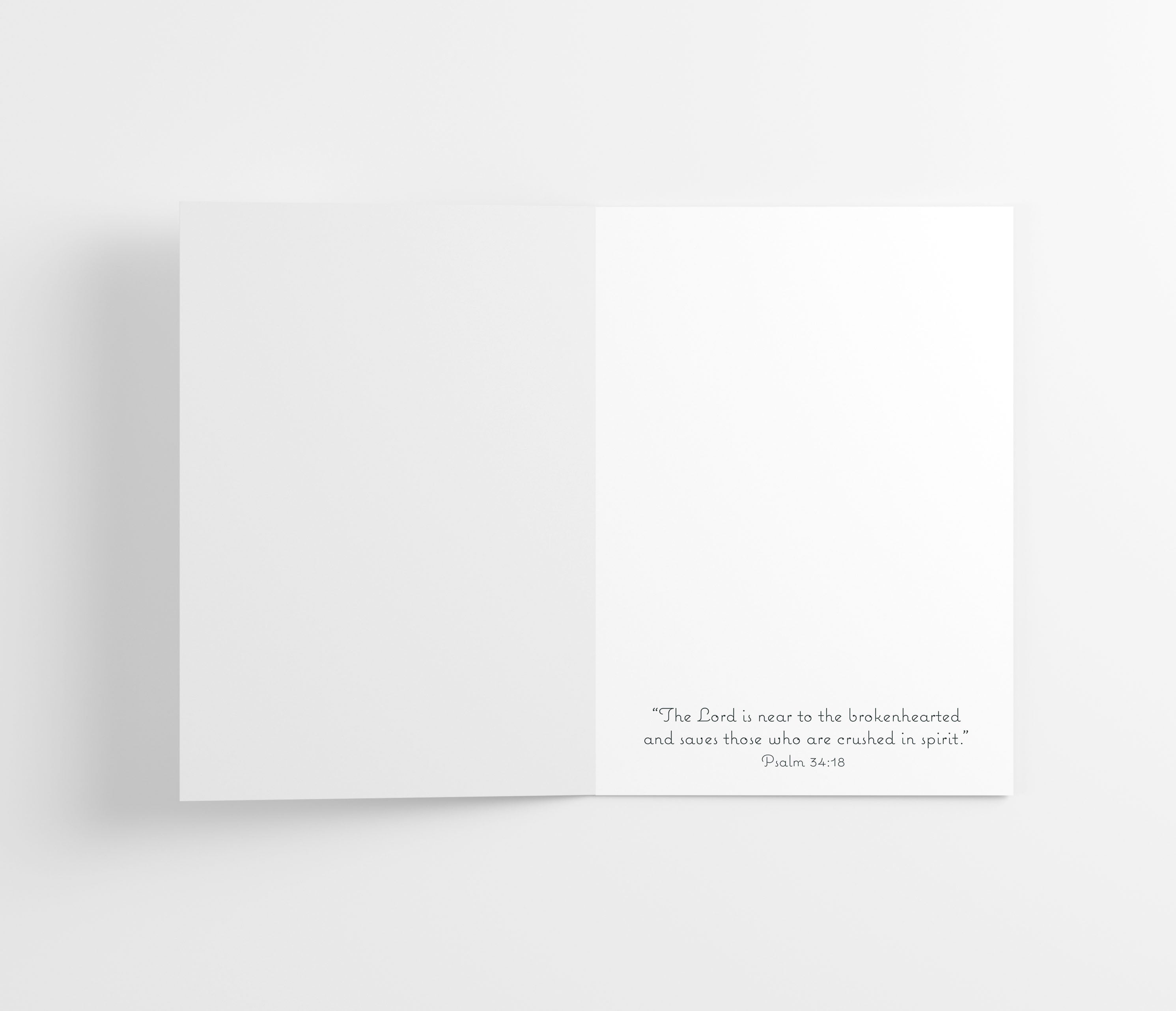 Watercolor Christian Sympathy Cards with Envelopes (25 Count)