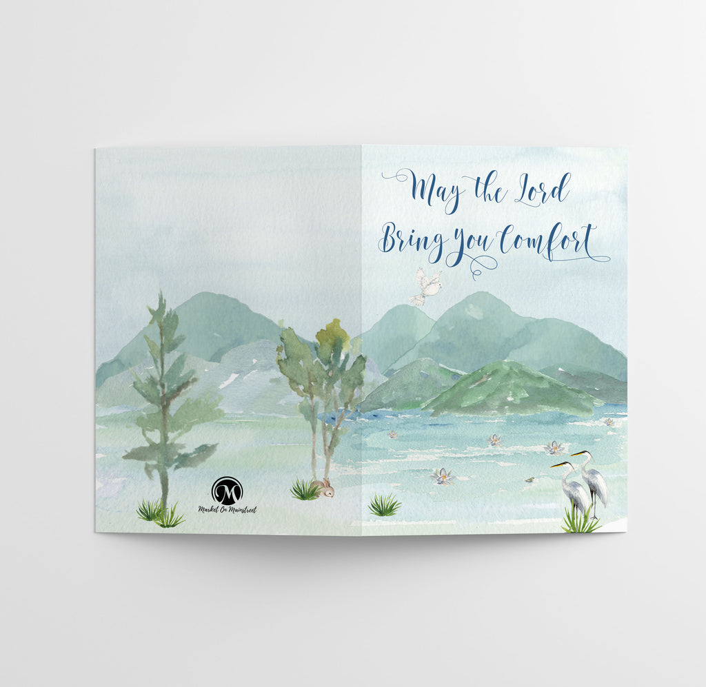 Watercolor Christian Sympathy Cards with Envelopes (25 Count)