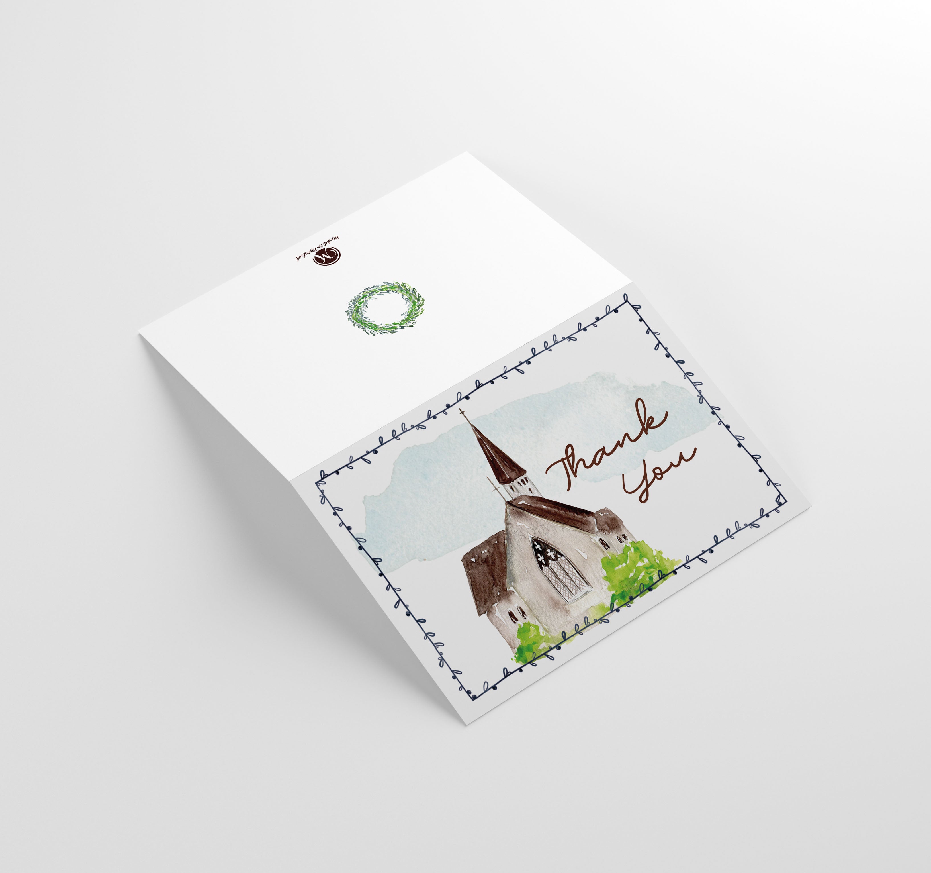 Sympathy/Funeral Thank You Cards - Country Church w/ Envelopes (25 Count)