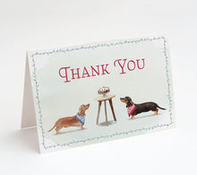 Load image into Gallery viewer, Watercolor Dachshund Thank You Cards w/ Envelopes (25 Count)
