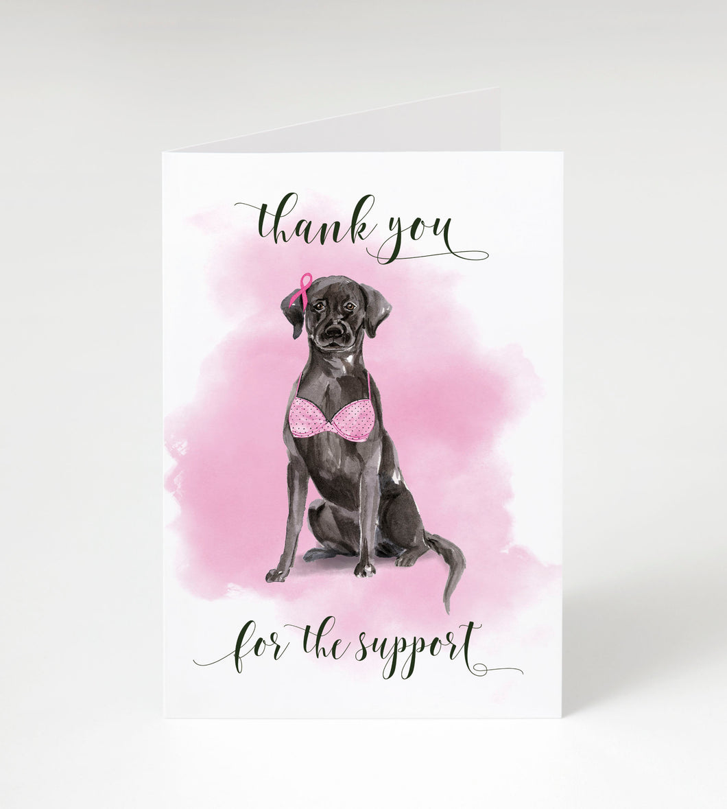 Furry Friend - Breast Cancer Support Thank You Cards w/ White Envelopes (25 Count)