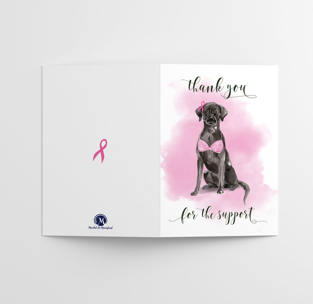 Furry Friend - Breast Cancer Support Thank You Cards w/ White Envelopes (25 Count)