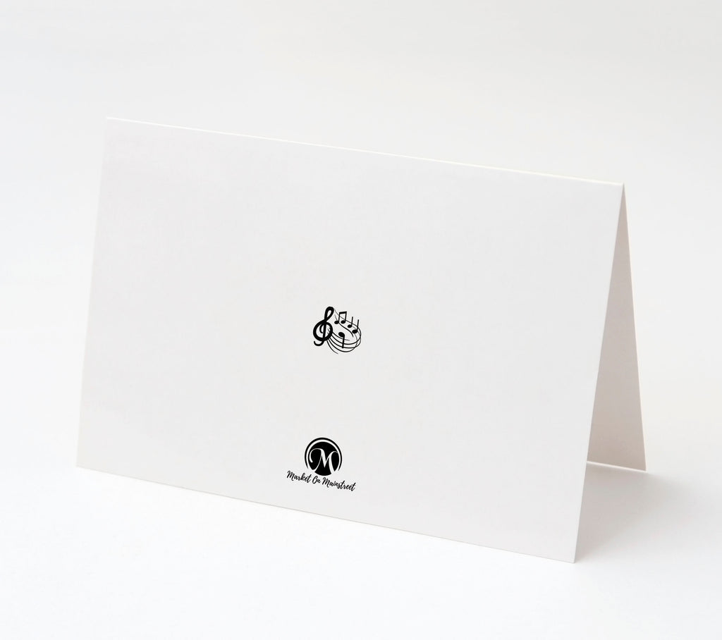Music Note Cards with Envelopes, Blank Inside, 25 Count, Made in the U.S.A.