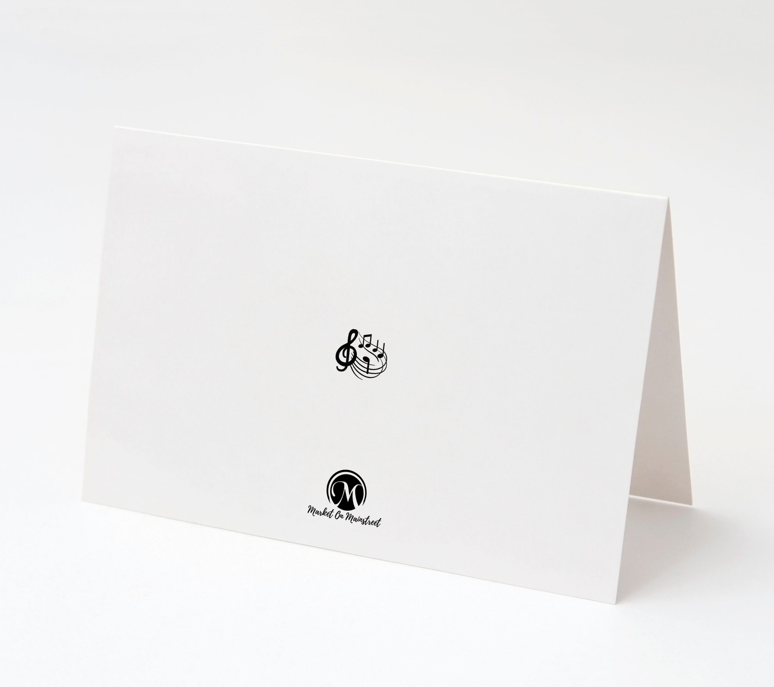 Music Note Cards with Envelopes, Blank Inside, 25 Count, Made in the U.S.A.