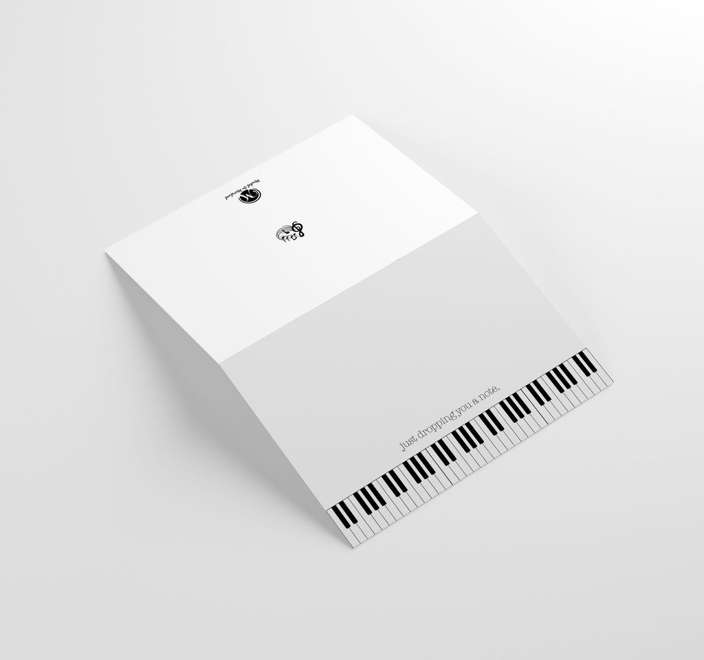 Music Note Cards with Envelopes, Blank Inside, 25 Count, Made in the U.S.A.