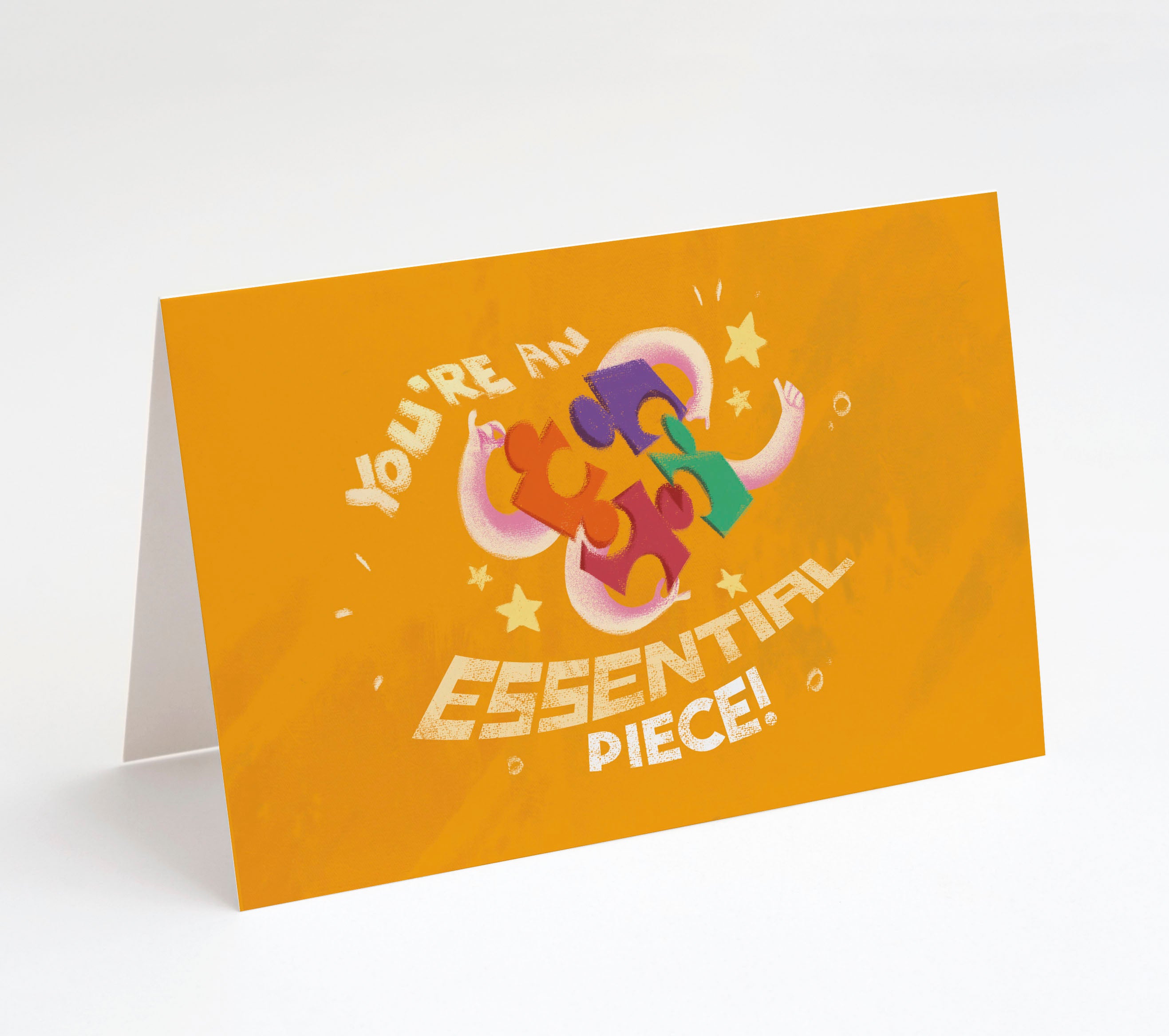 Employee Appreciation "Essential Piece" Cards w/ Envelopes (25 Count)