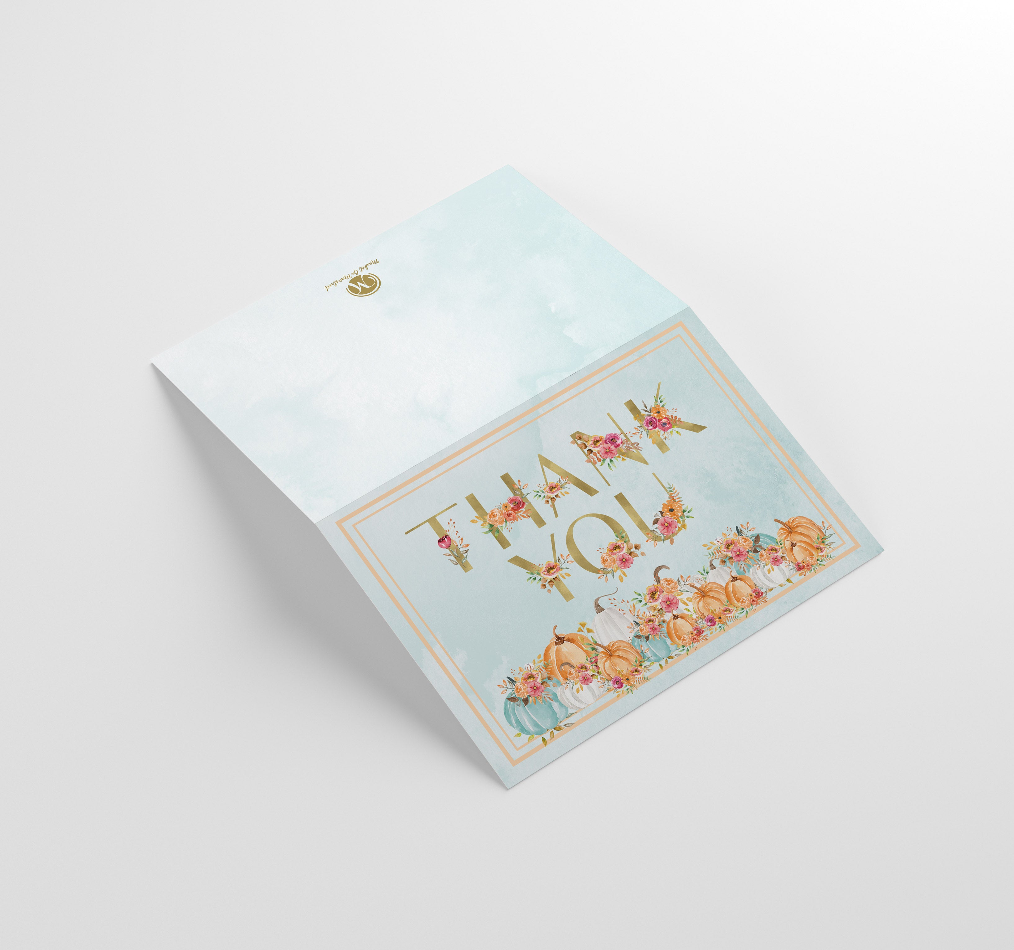 Fall Floral Thank You Cards w/ White Envelopes (25 Count)