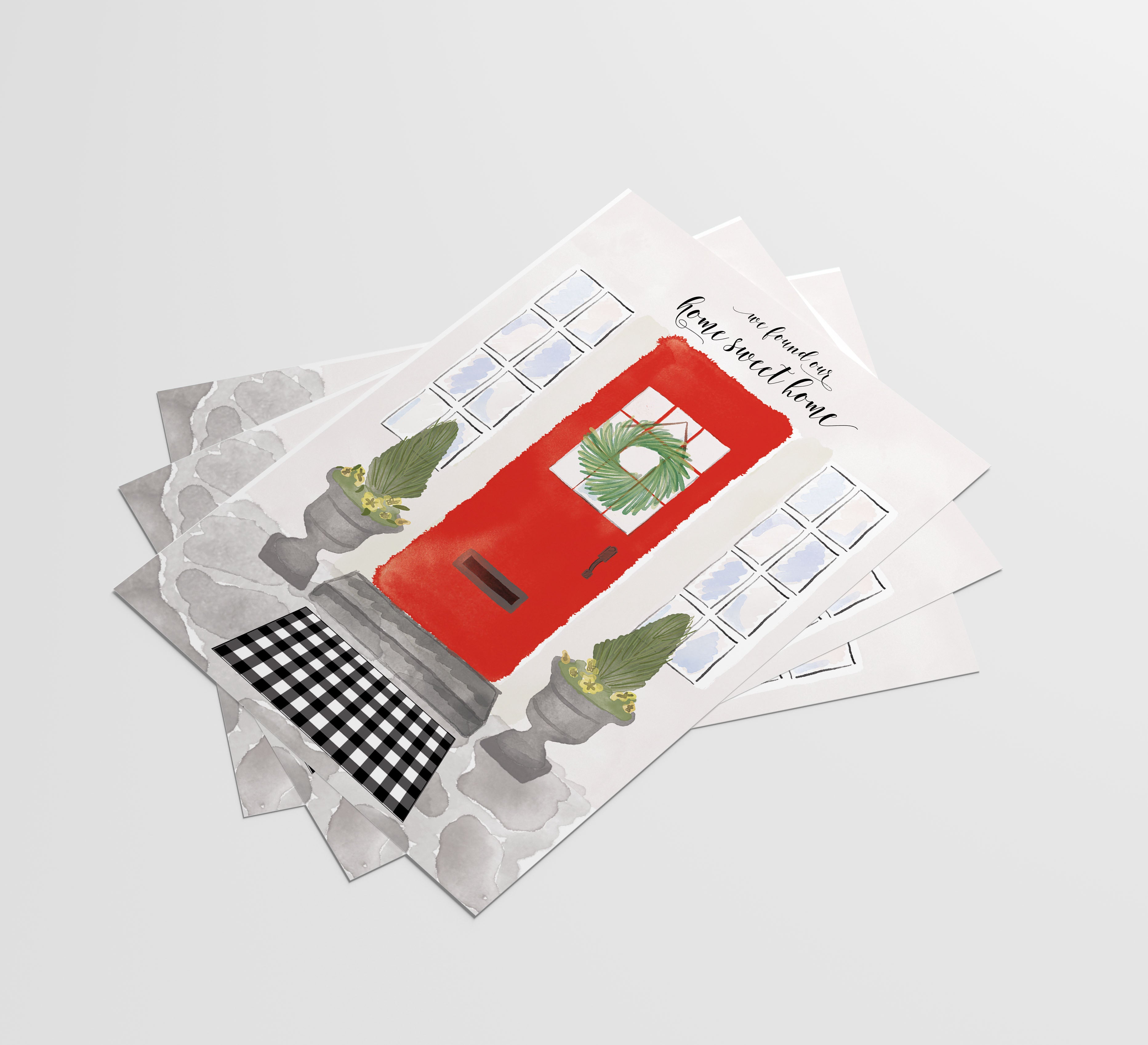 Change Of Address Postcards - Chic Farmhouse Red Door (50 Count)