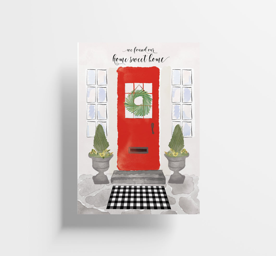 Change Of Address Postcards - Chic Farmhouse Red Door (50 Count)