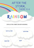 Rainbow Baby Shower Invitations w/ Envelopes (25 Count)
