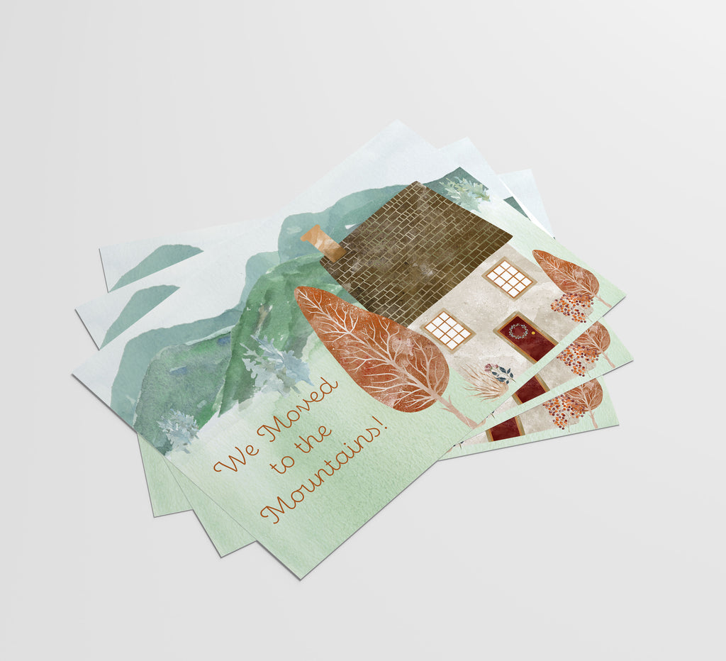 Change of Address Postcards - We've Moved To The Mountains Cards (50 Count)