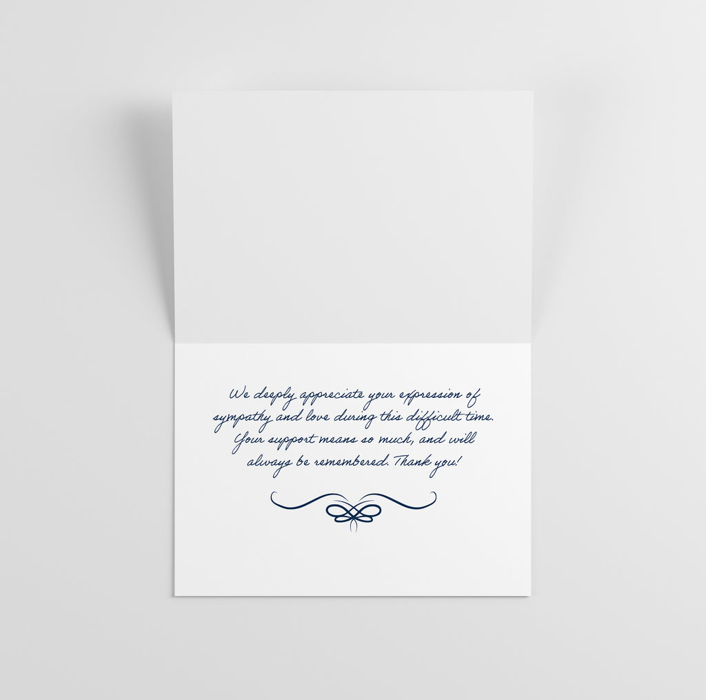 Sympathy/Funeral Thank You Cards - Watercolor Mountain w/ Envelopes (25 Count)