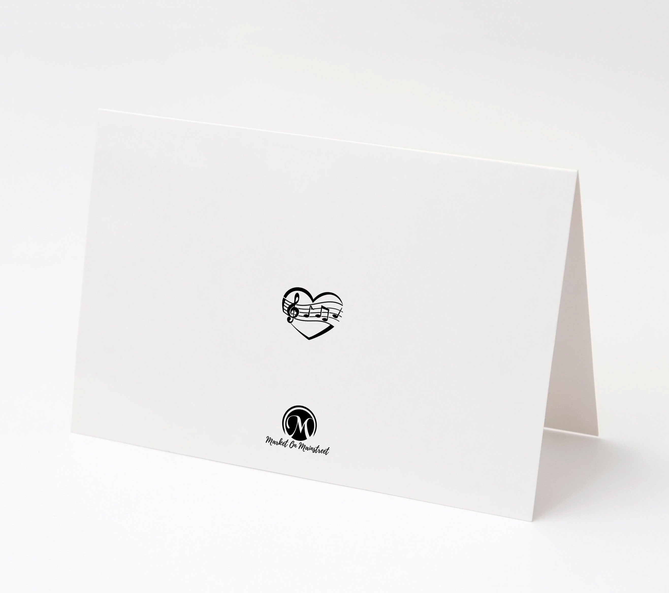 Music Note Cards with Envelopes, Blank Inside, 25 Count, Made in the U.S.A.